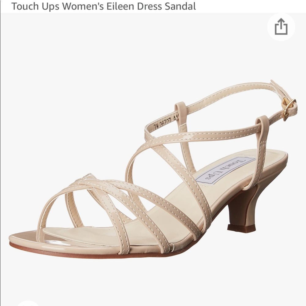 Nude kitten heeled sandal